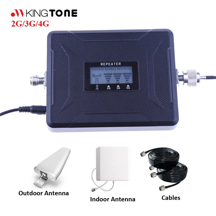 2G 3G 4G Repeater Black Mobile Network Signal Booster B20-800/900/2100MHz 4G Signal Booster